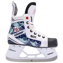Daoust 301 youth ice hockey skate in white and blue digital camouflage pattern