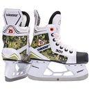 Daoust 301 youth ice hockey skates in green digital camouflage pattern with white accents