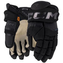 CCM Tacks XR Ghost Senior ice hockey gloves in black and graphite colorway