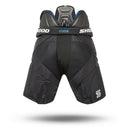 Sherwood Code hockey pants in black shown from rear view displaying spine and tailbone protection