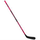 Sherwood Playrite youth ice hockey stick in pink and black colorway on white background