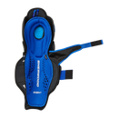 Sherwood Code Photon 1 Junior ice hockey shin guard interior view showing blue padding and strapping system