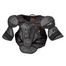 CCM Tacks XR Pro ice hockey shoulder pads in dark gray and black, front view