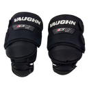 Vaughn Ion Intermediate ice hockey goalie knee guards pair in black, front view